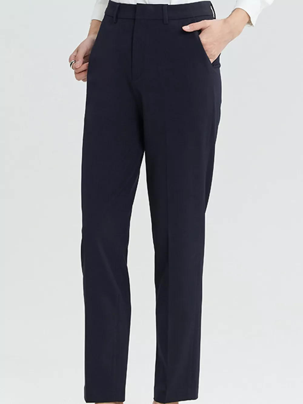 High-Waisted Straight Slim-Fit Pants, image 5
