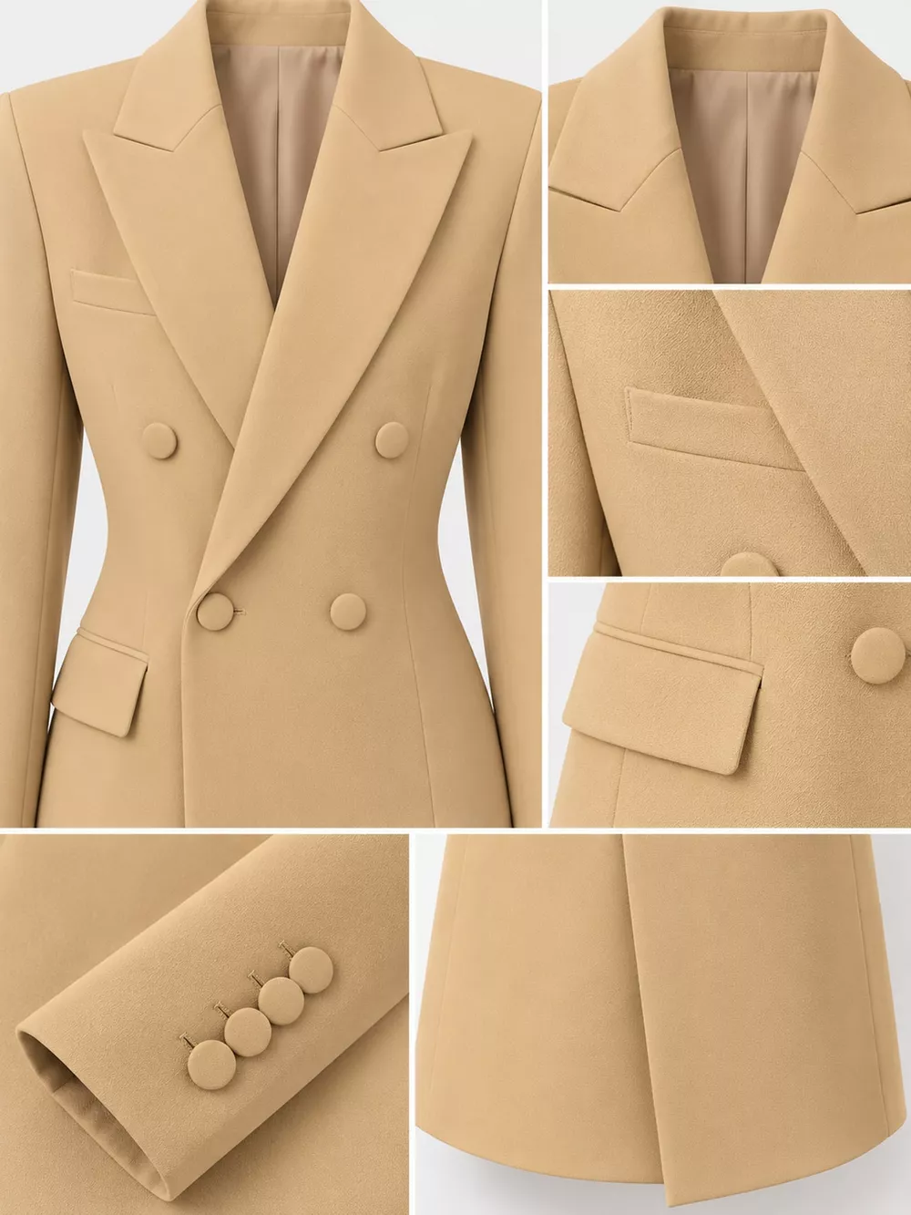 Full Size Double-Breasted Slim-Fit Blazer Plus Size, image 23