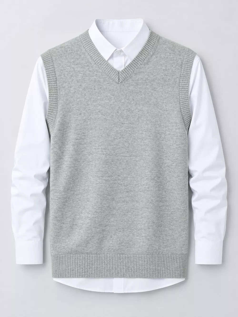 Men's Plus Size V-Neck Sweater Vest, image 9