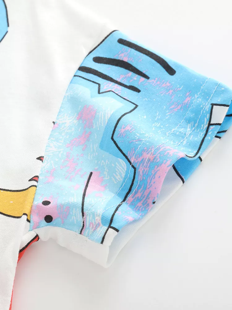 Children's Dinosaur Print Round Neck T-Shirt, image 5