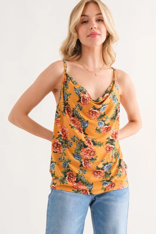Floral Printed Casual Tank Top, image 4