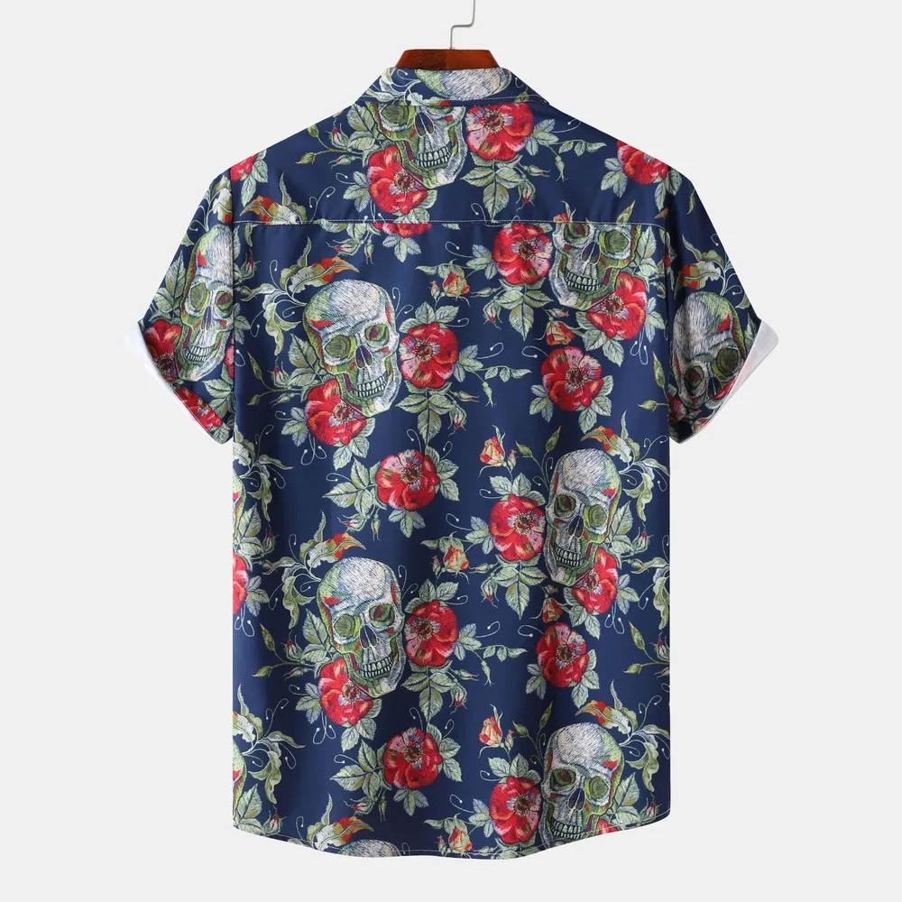 Men's Full Size Printed Short Sleeve Casual Shirt Plus Size, image 17