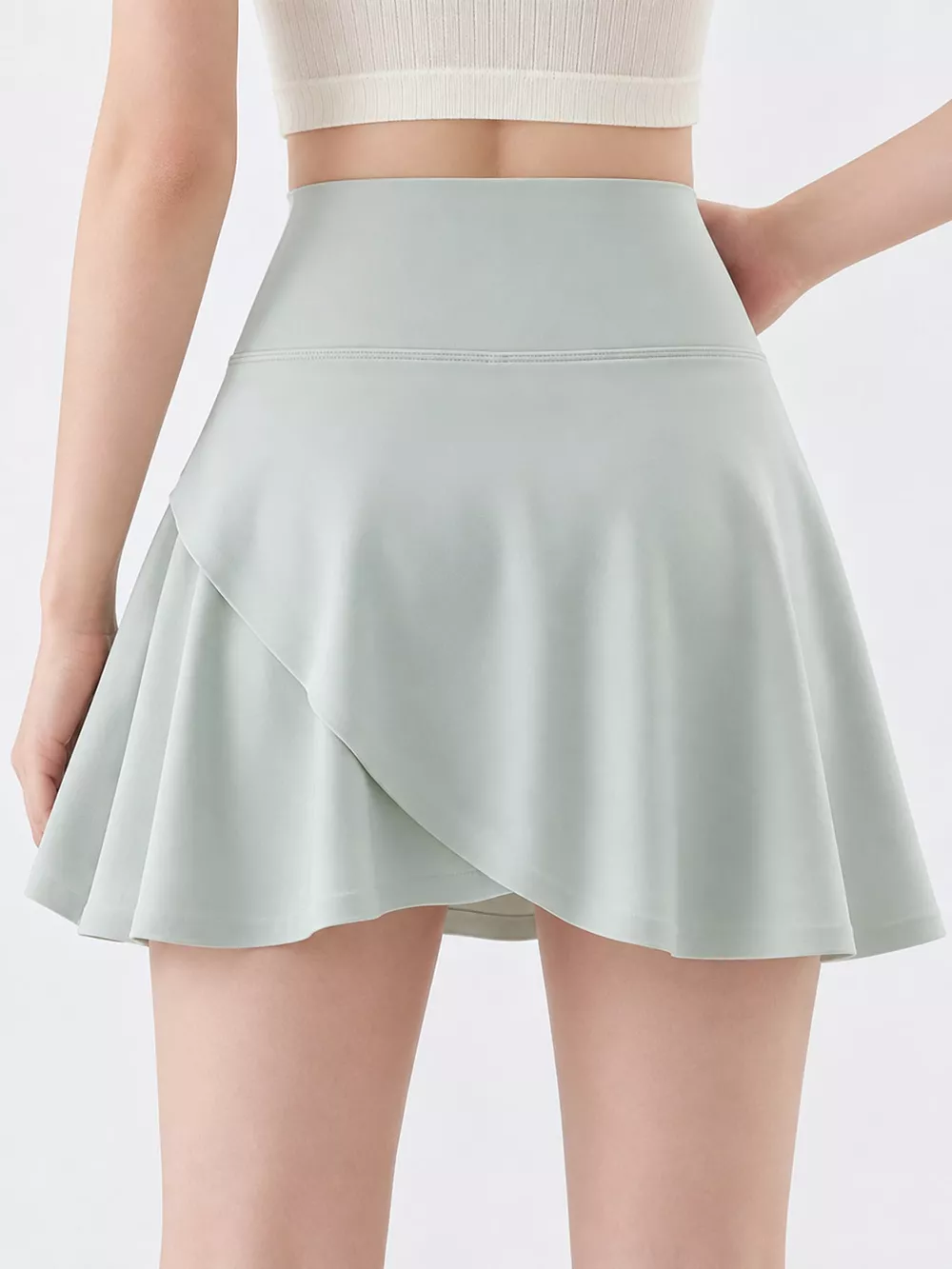 Full Size High-Waisted Flared Athletic Skirt with Breathable Performance Fabric Plus Size, image 17