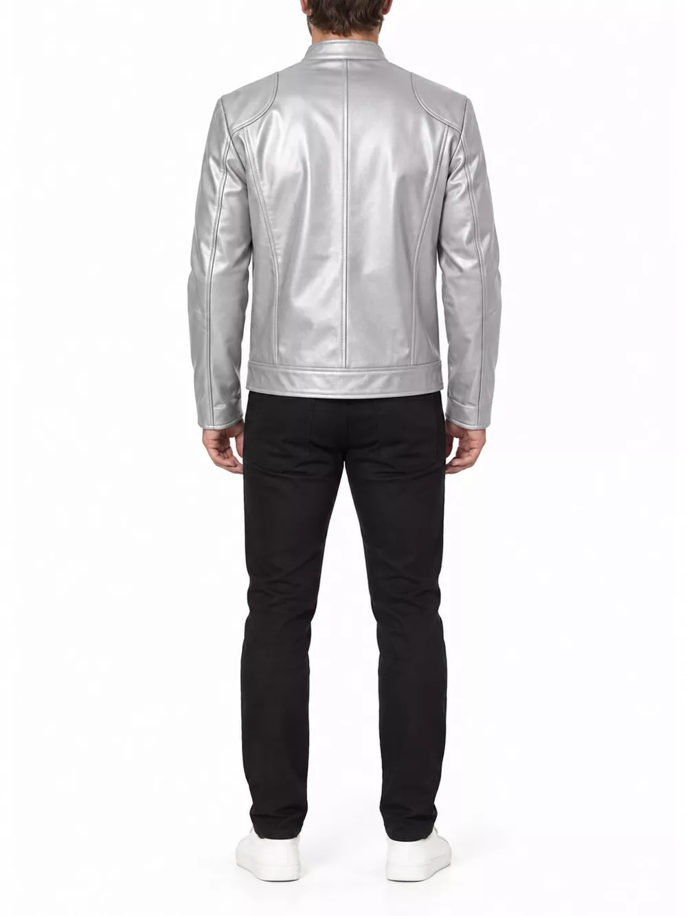 Men's Full Size Faux Leather Zip Up Jacket Plus Size, image 56
