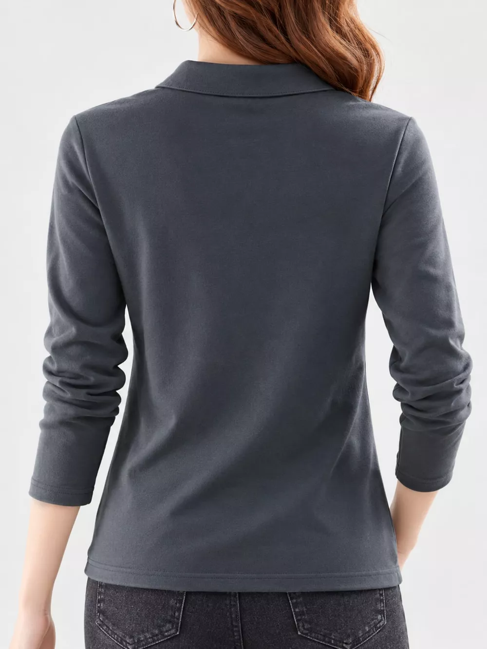 Full Size Button-Down Long Sleeve Shirt Plus Size, image 14