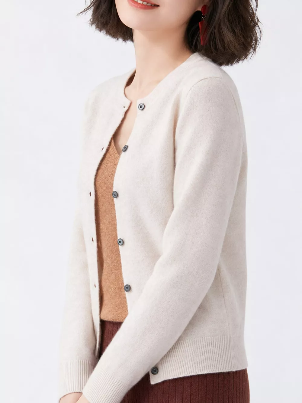 Crew Neck Button-Down Cardigan, image 33