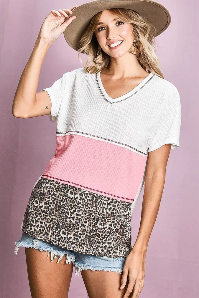Colr Block Waffle Knit Top, image 8
