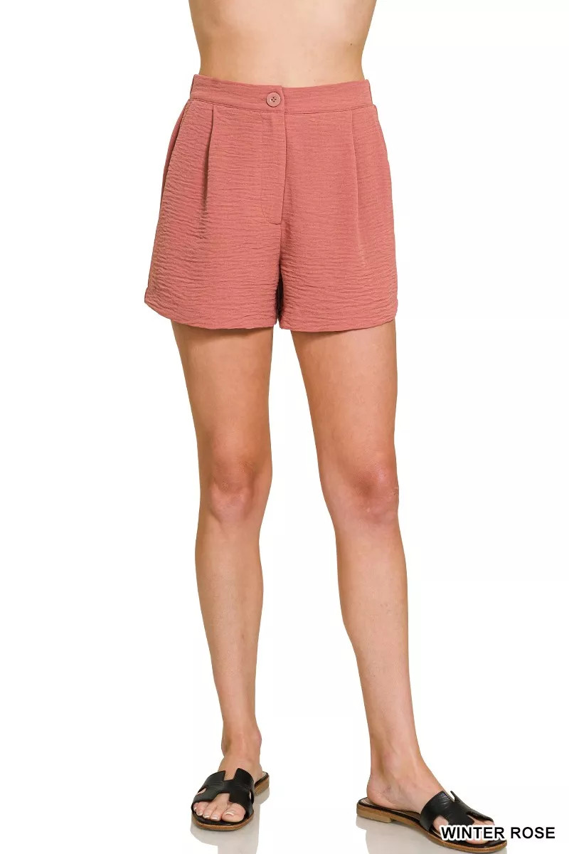 Woven Airflow Back Elastic Waist Shorts, image 6
