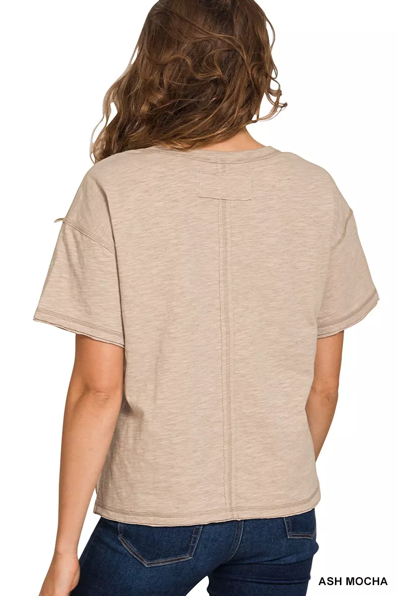 Cotton Slub Short Sleeve Tee, image 3