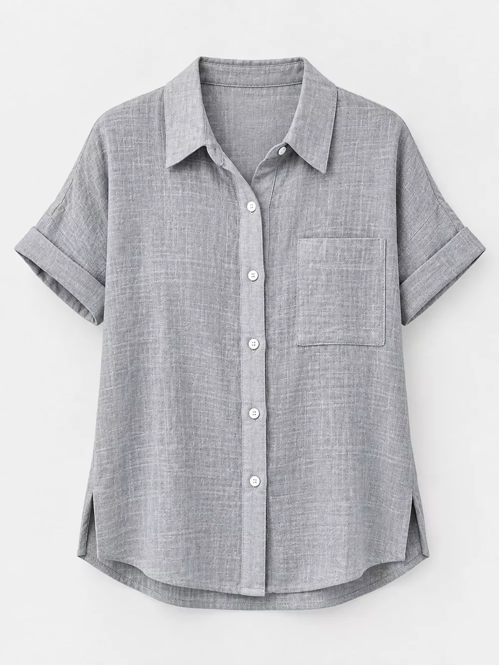 Full Size Button Up Short Sleeve Shirt Plus Size, image 14