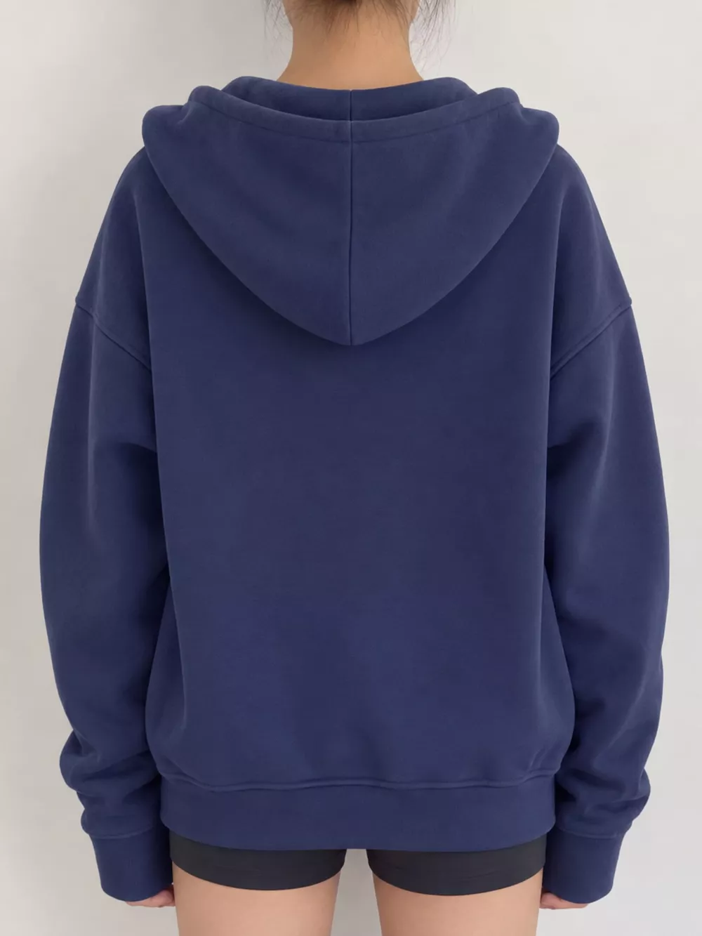 Full Size Zip-Up Dropped Shoulder Hoodie Plus Size, image 14