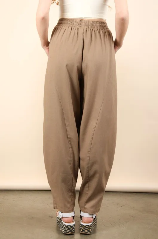 Solid Barrel Comfy Woven Pants, image 3