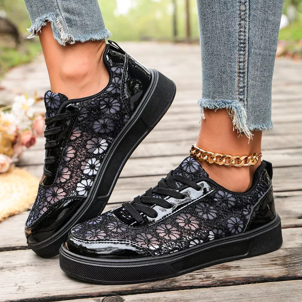 Round Toe Lace Sneakers, image 7