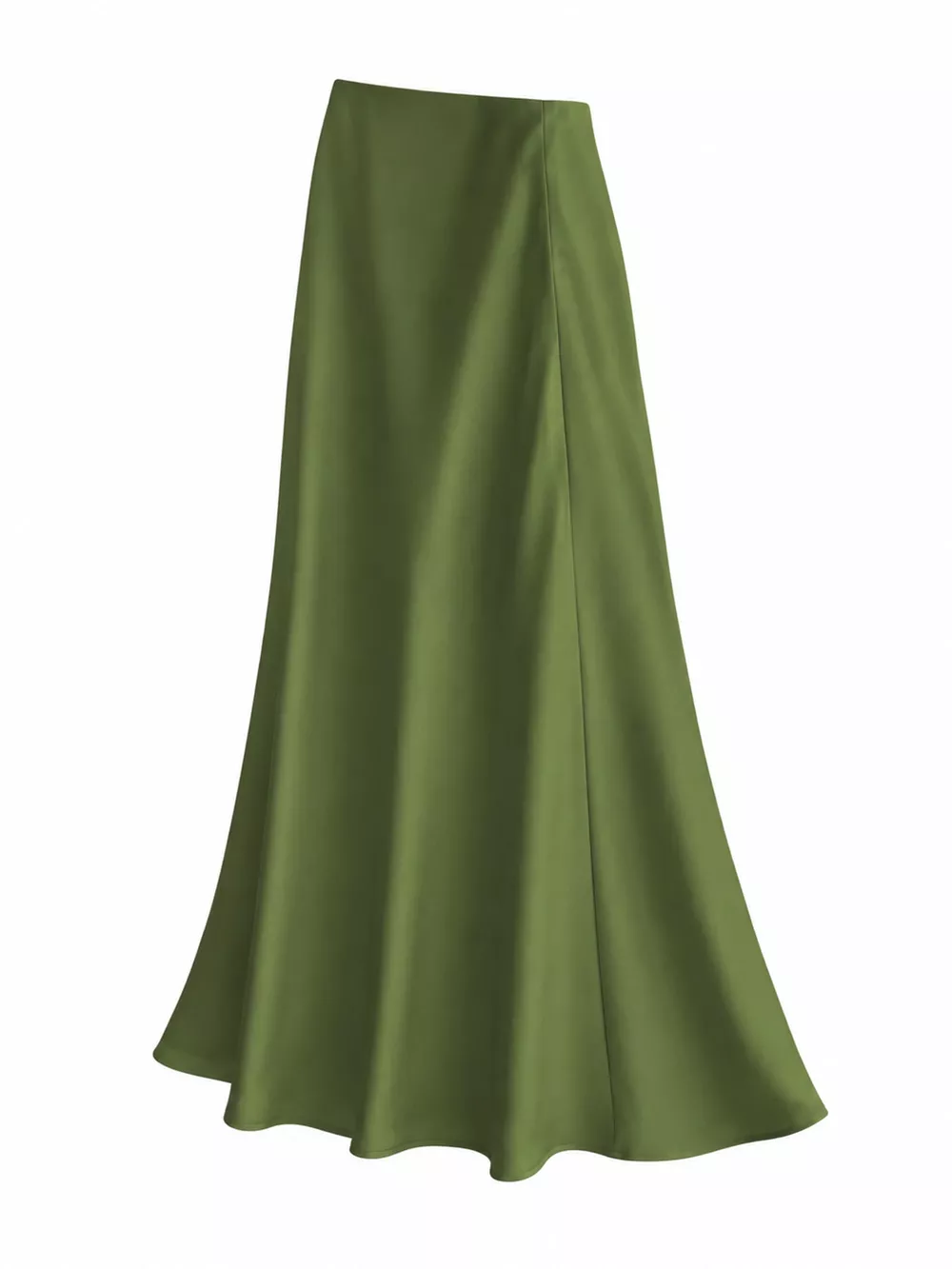 Full Size High-Waisted Satin Midi Skirt Plus Size, image 22