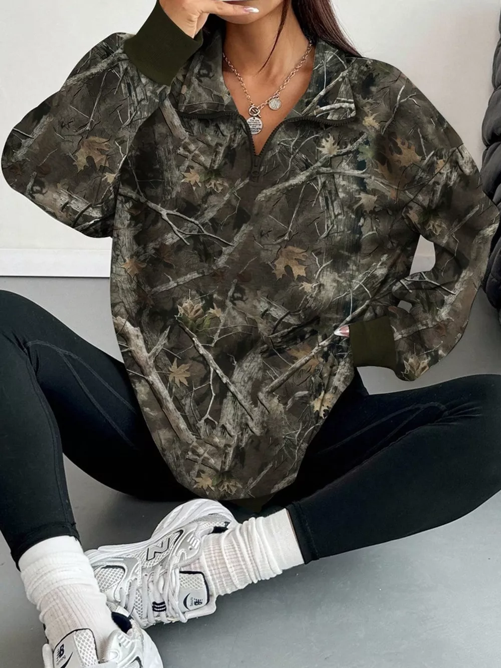 Quarter-Zip Long Sleeve Sweatshirt, image 2