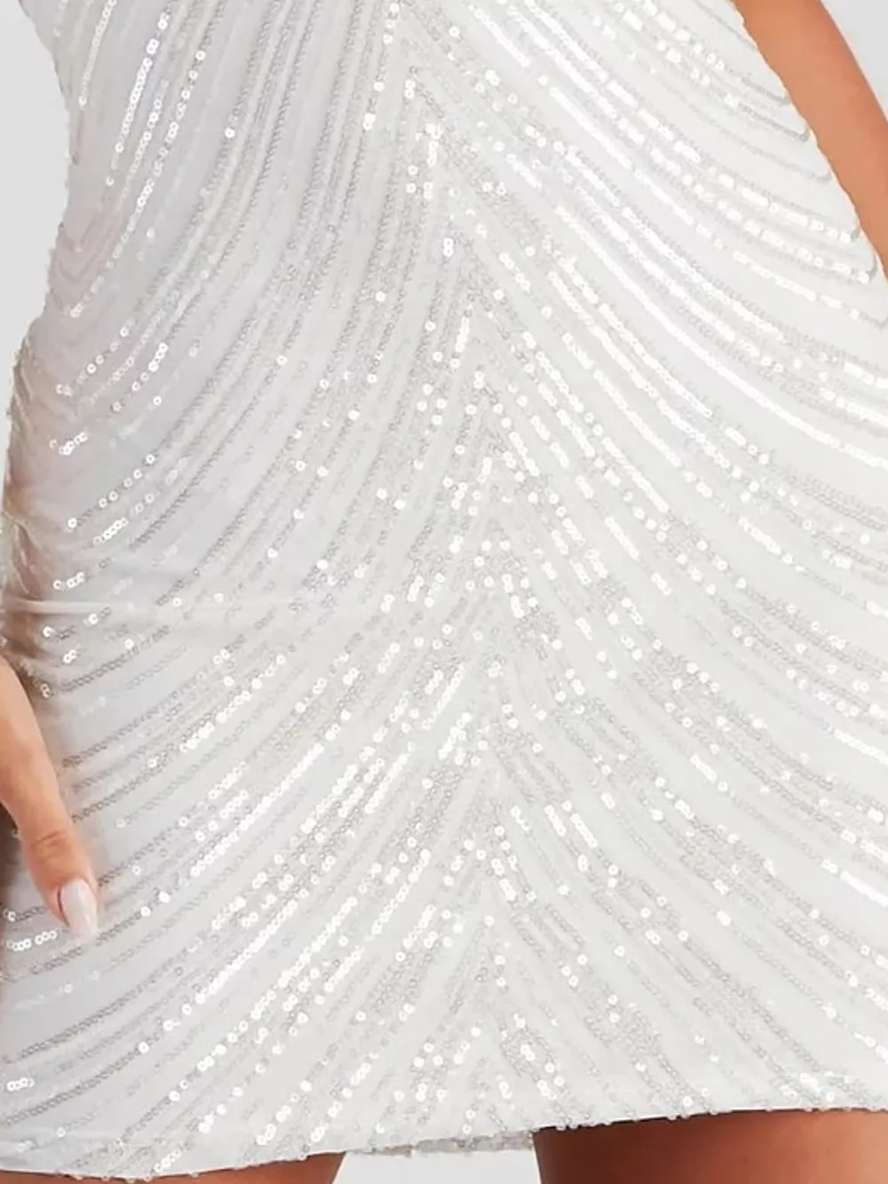 Sleeveless Sequin Embellished Bodycon Mini Cami Dress, image 5