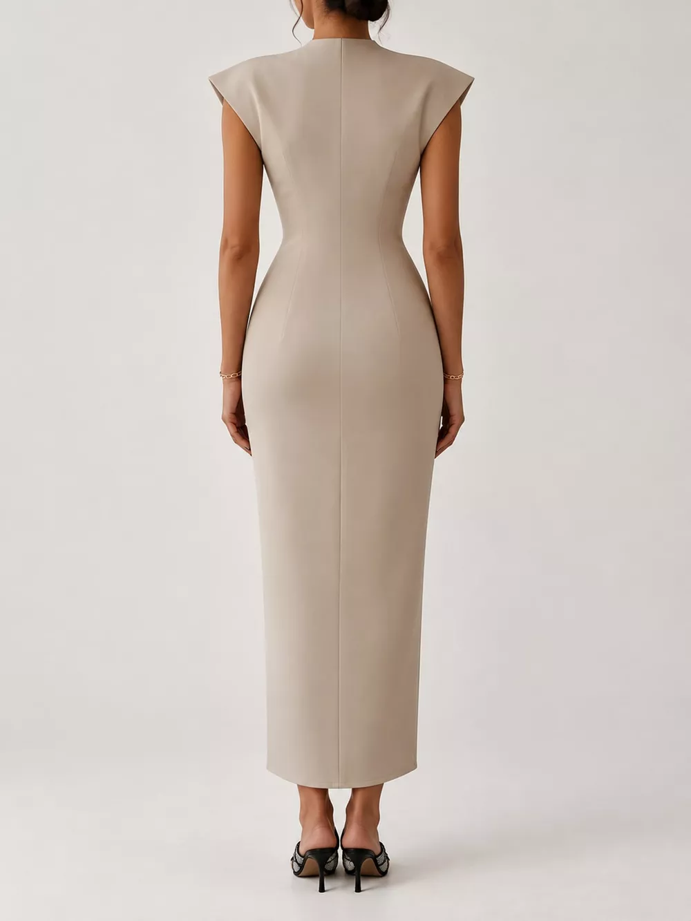Slit Sleeveless Bodycon Midi Dress, image 12