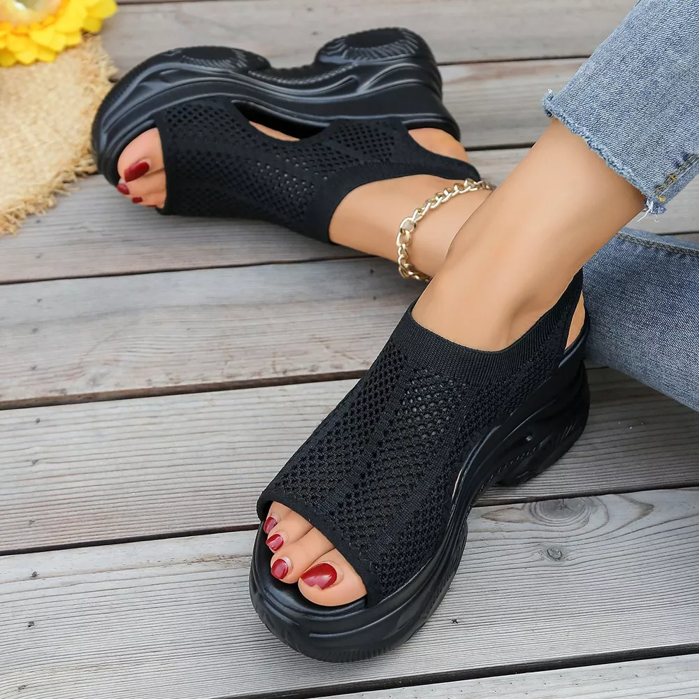 Open Toe Wedge Sandals, image 3