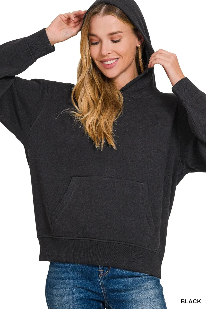 Fleece Kangaroo Pocket Hoodie, image 2