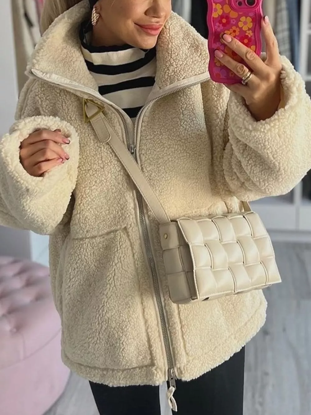 Sherpa Zip-Up Outerwear, image 2