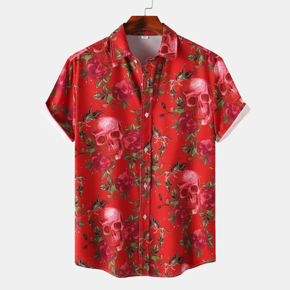 Men's Full Size Printed Short Sleeve Casual Shirt Plus Size, image 18
