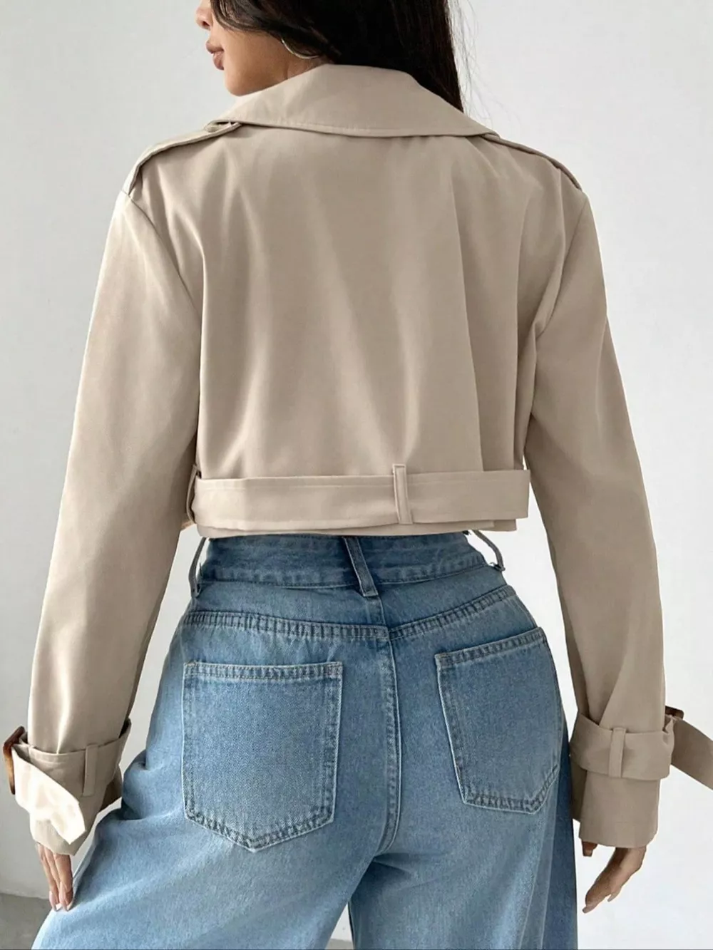 Double-Breasted Cropped Outerwear, image 3