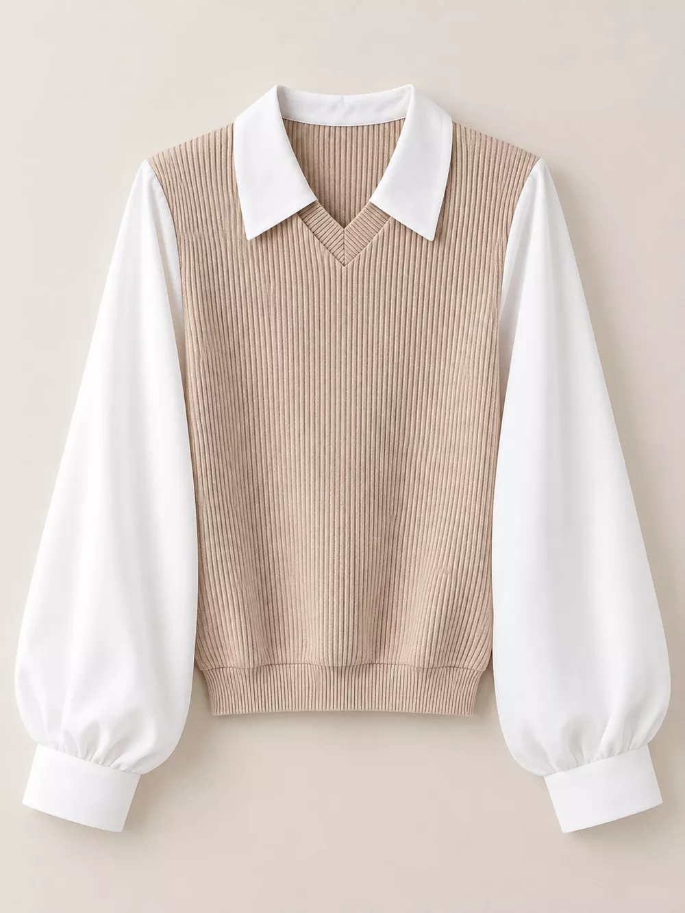 Layered Look Long Sleeve Blouse, image 14