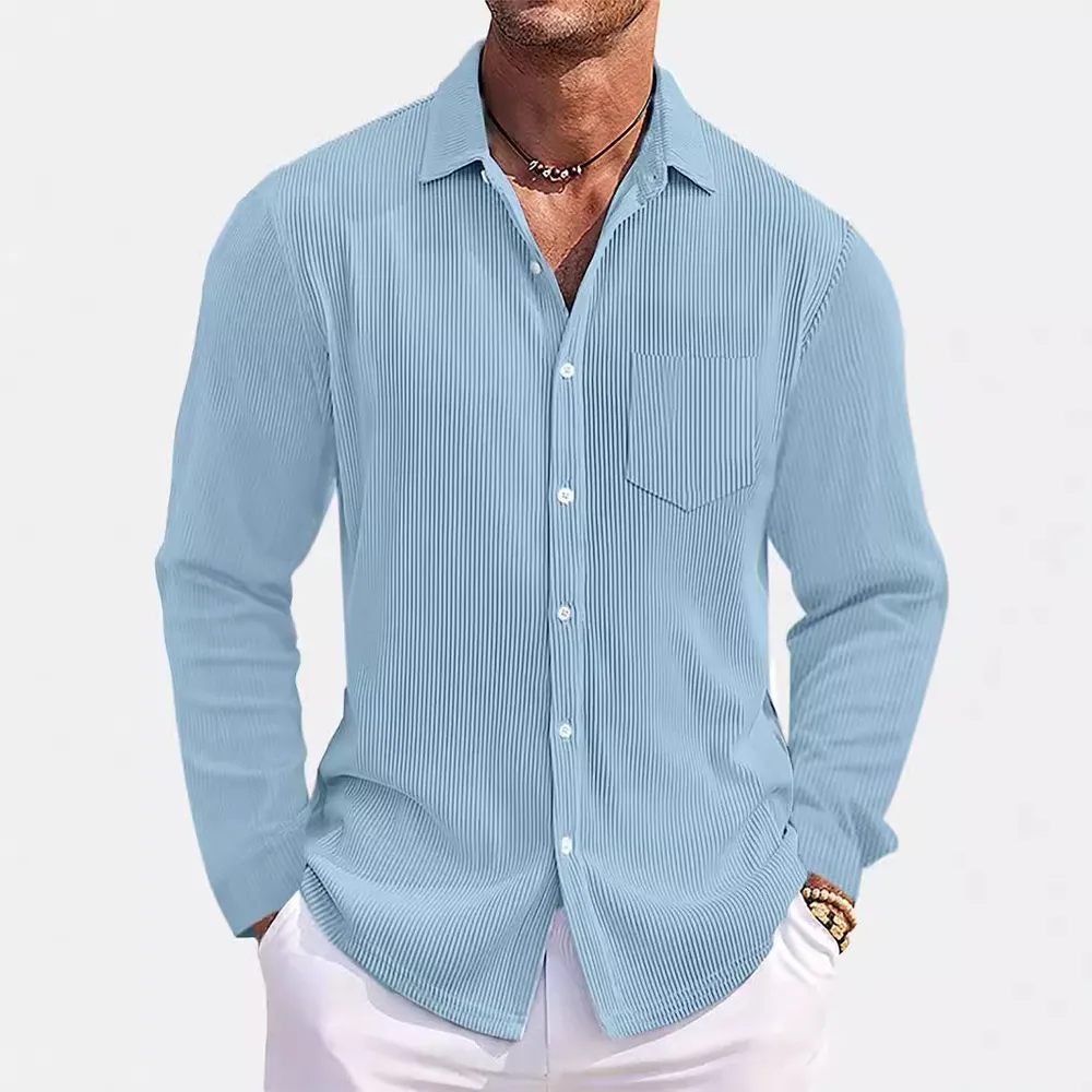 Men's Full Size Button Down Long Sleeve Shirt Plus Size, image 6