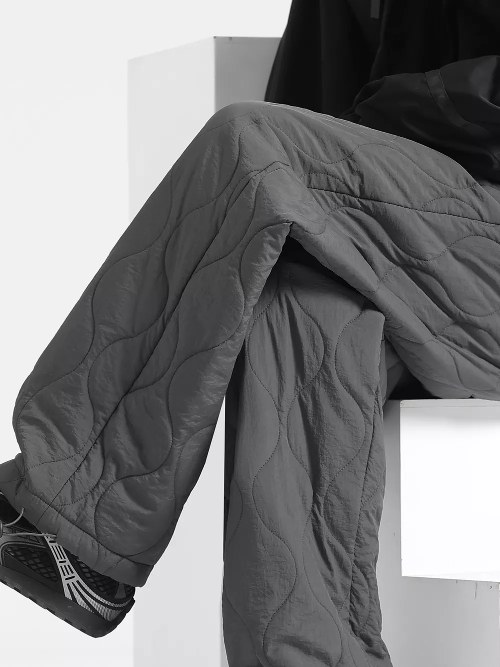 Men's Plus Size Quilted Loose-Fit Pants, image 4