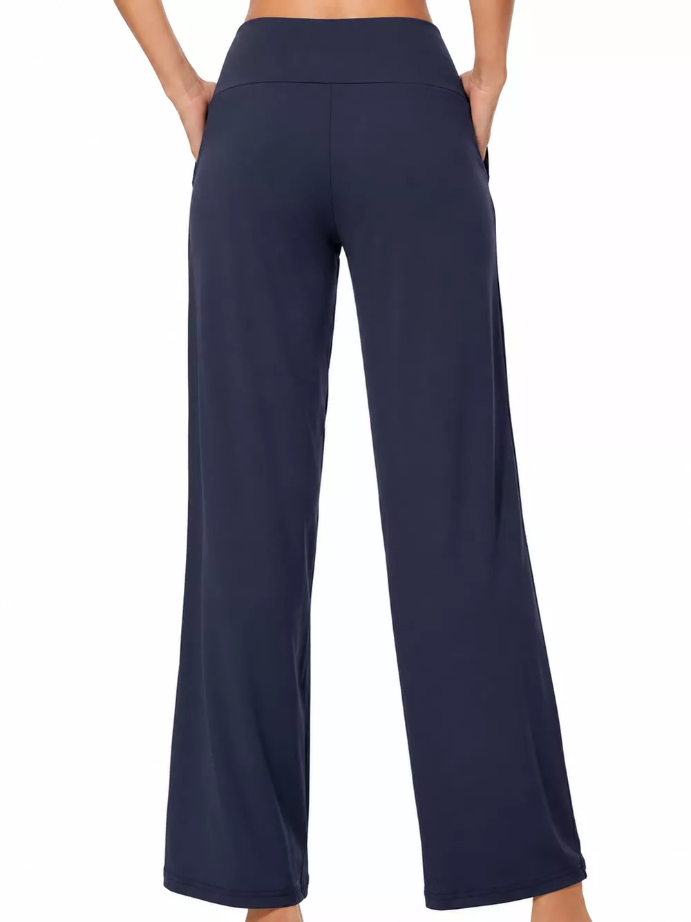 High-Waisted Wide-Leg Lounge Bottoms with Pockets, image 5
