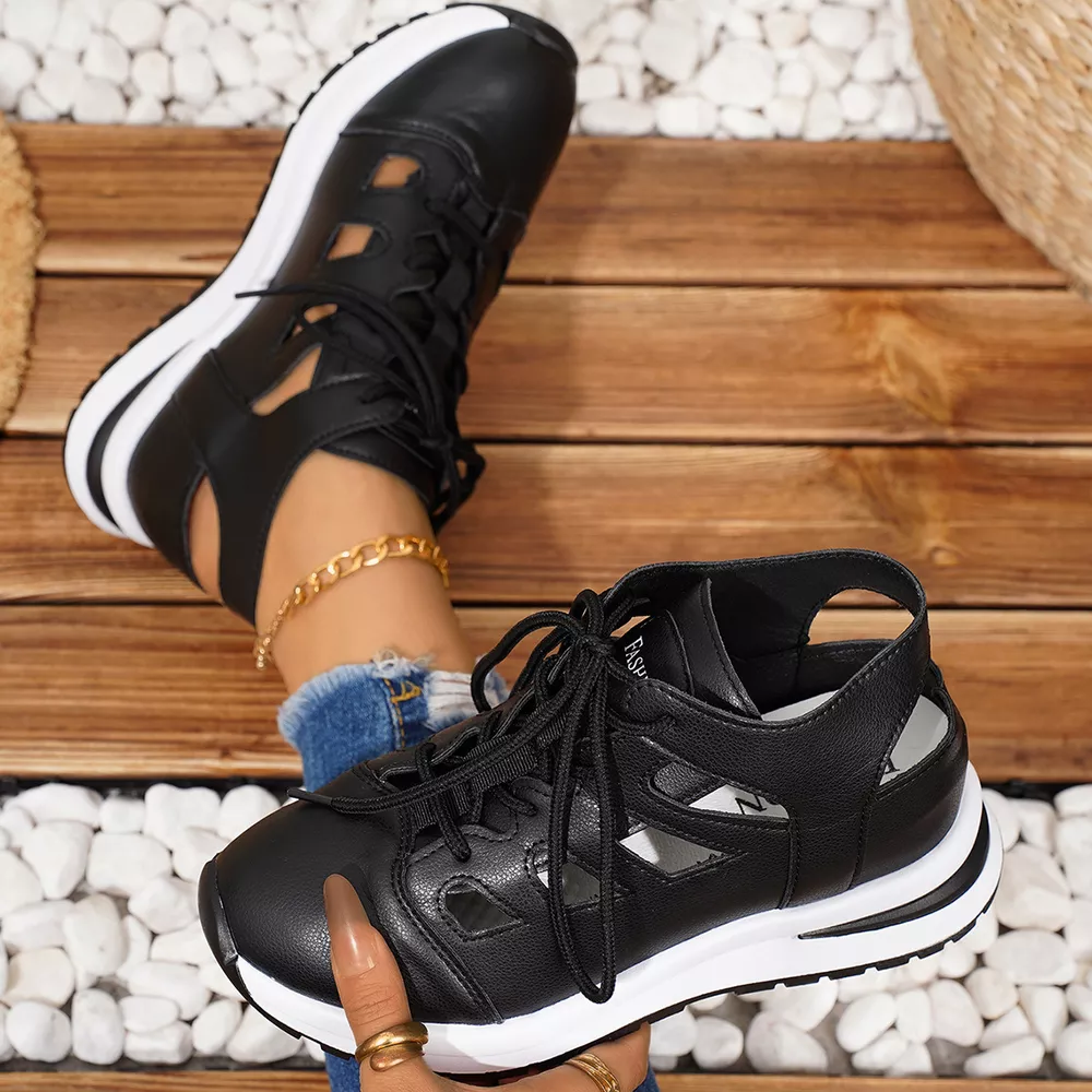 Round Toe Lace Up Sneakers, image 6