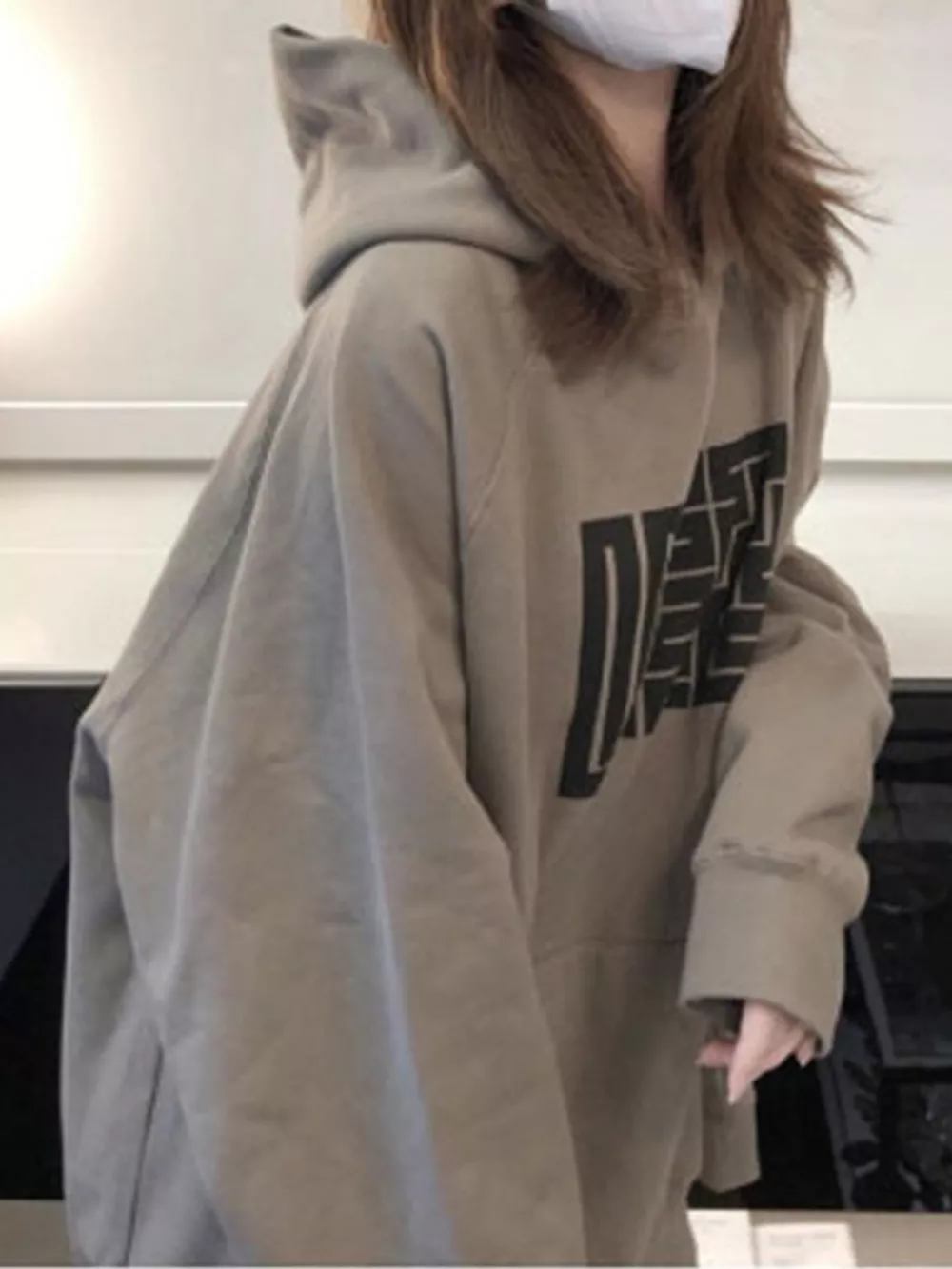 Maze Pattern Oversized Hoodie, image 6