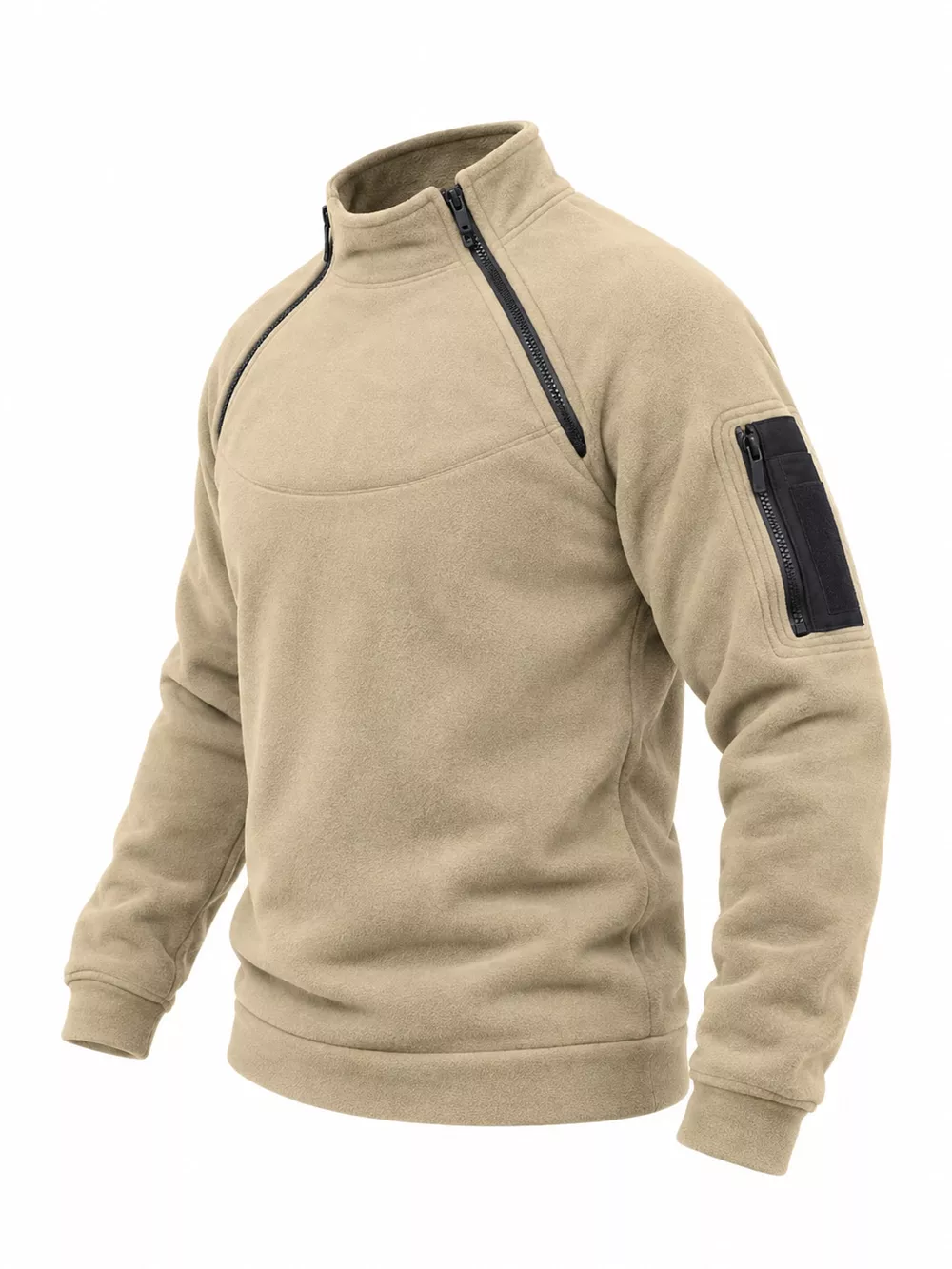 Men's Full Size Fleece Sweatshirt with Dual Zipper Plus Size, image 10