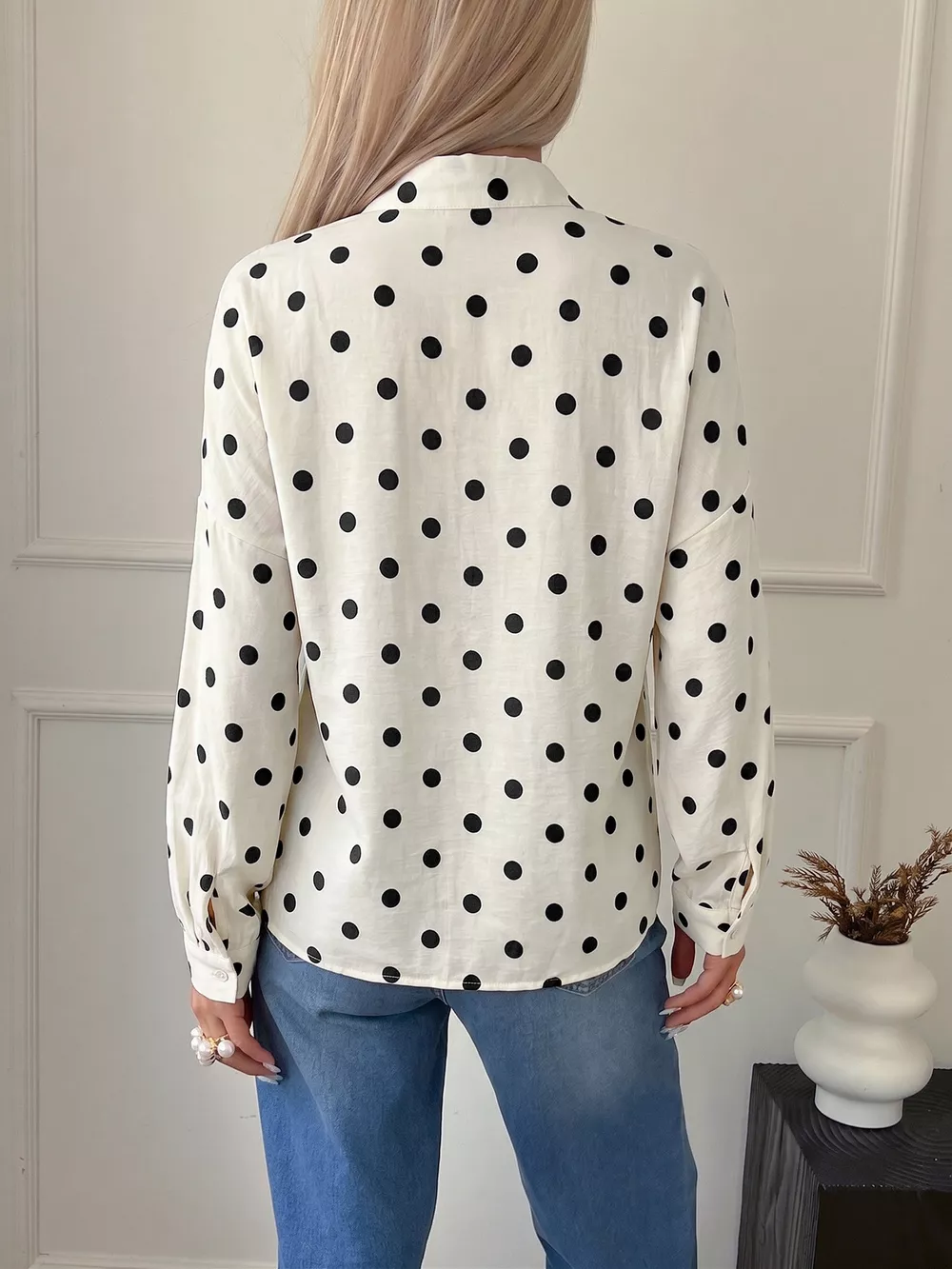 Polka Dot Button-Up Shirt, image 5