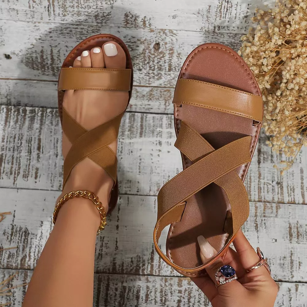 Open Toe Crisscross Sandals, image 8