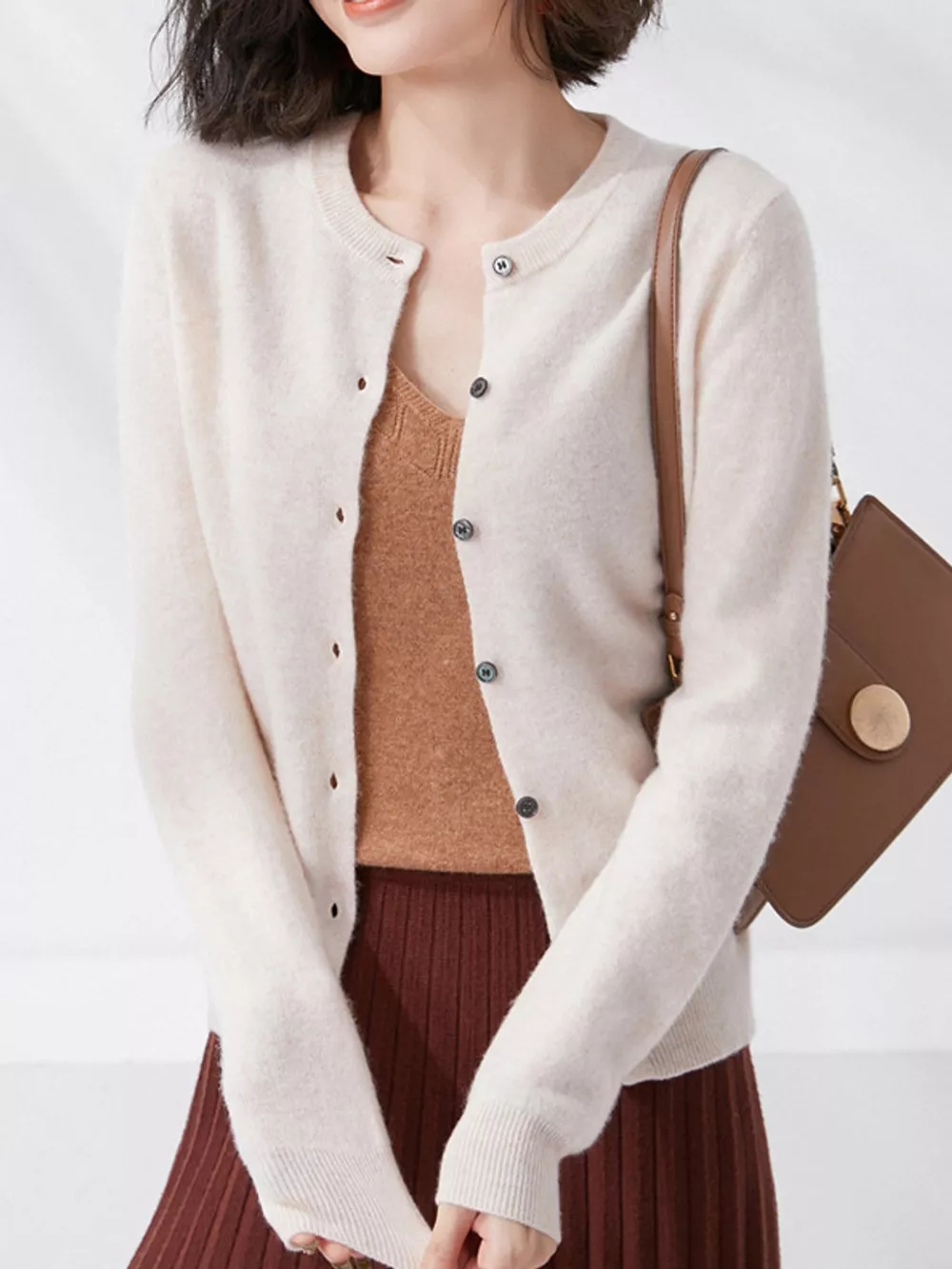 Crew Neck Button-Down Cardigan, image 31