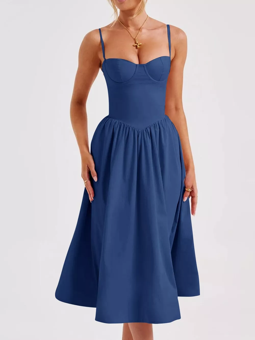 Sweetheart Neck Midi Cami Dress, image 11