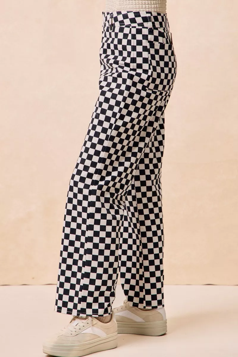 Gameday Theme Checkered Printed Pants, image 6