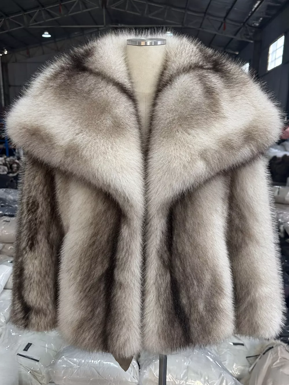 Fox Fur Collar Winter Outerwear, image 65