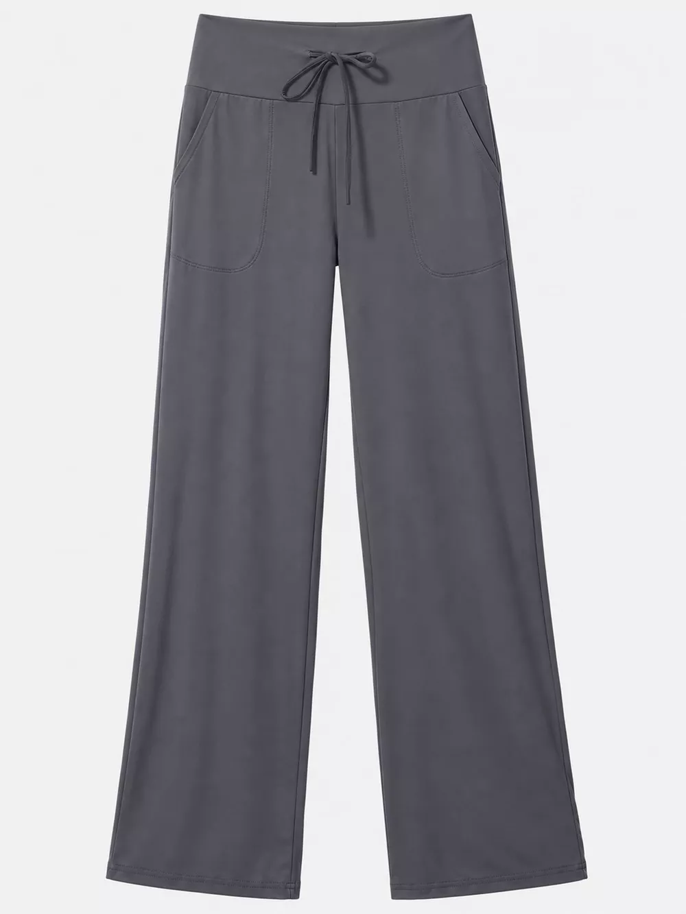 High-Waisted Wide-Leg Lounge Bottoms with Pockets, image 11
