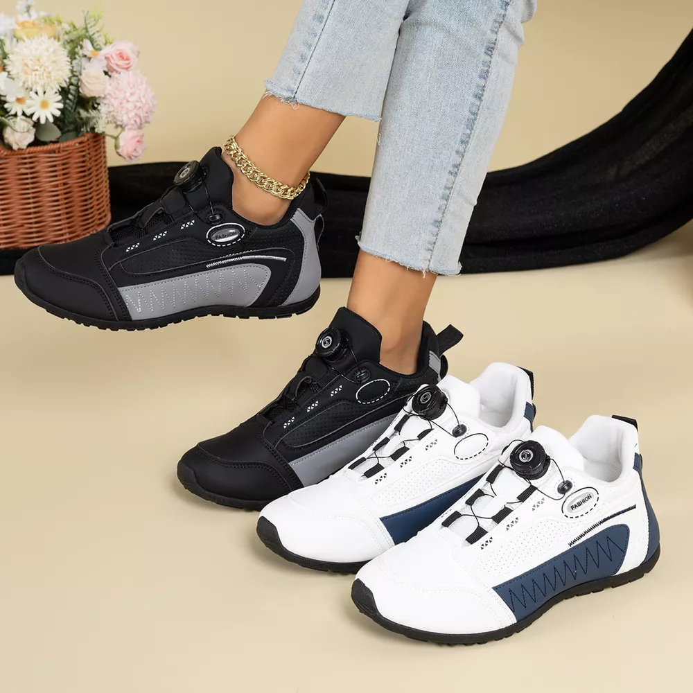 Round Toe Lace Up Sneakers