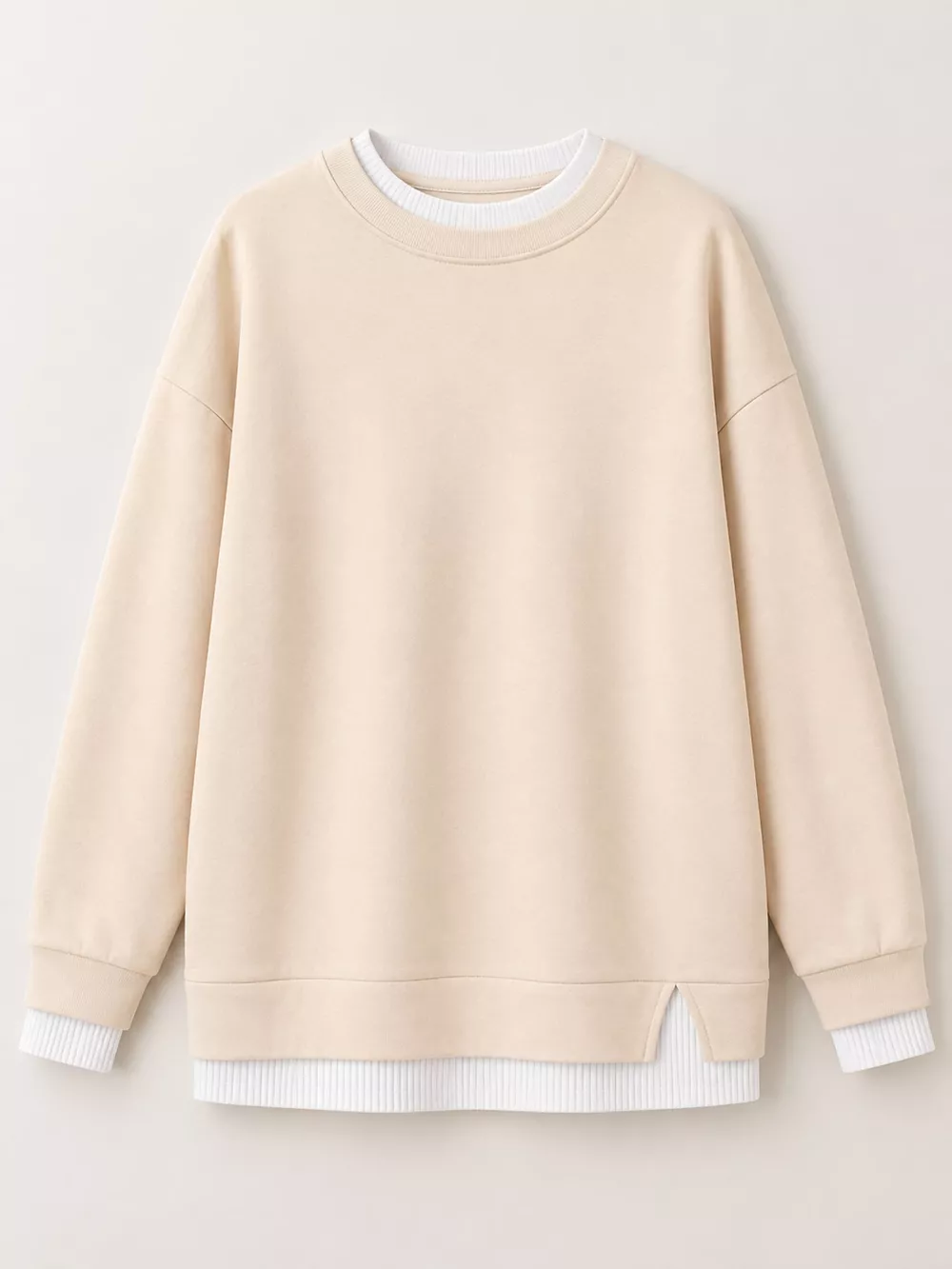 Full Size Layered Look Crew Neck Sweatshirt Plus Size, image 23