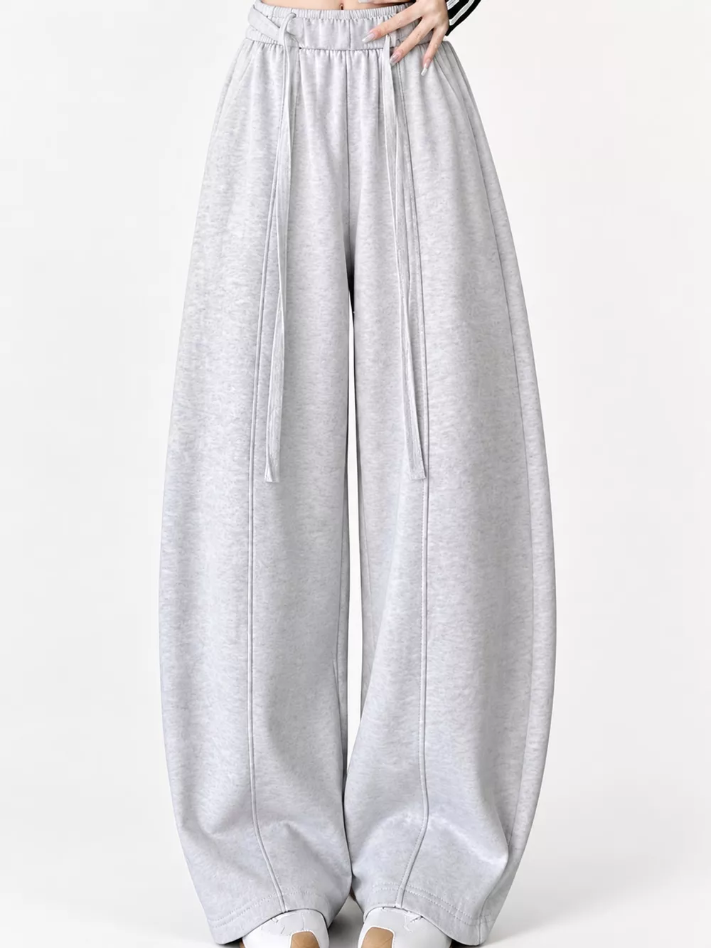 Drawstring Wide-Leg Casual Pants, image 17