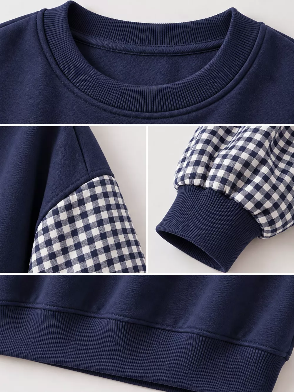Plaid Dropped Shoulder Sweatshirt, image 22