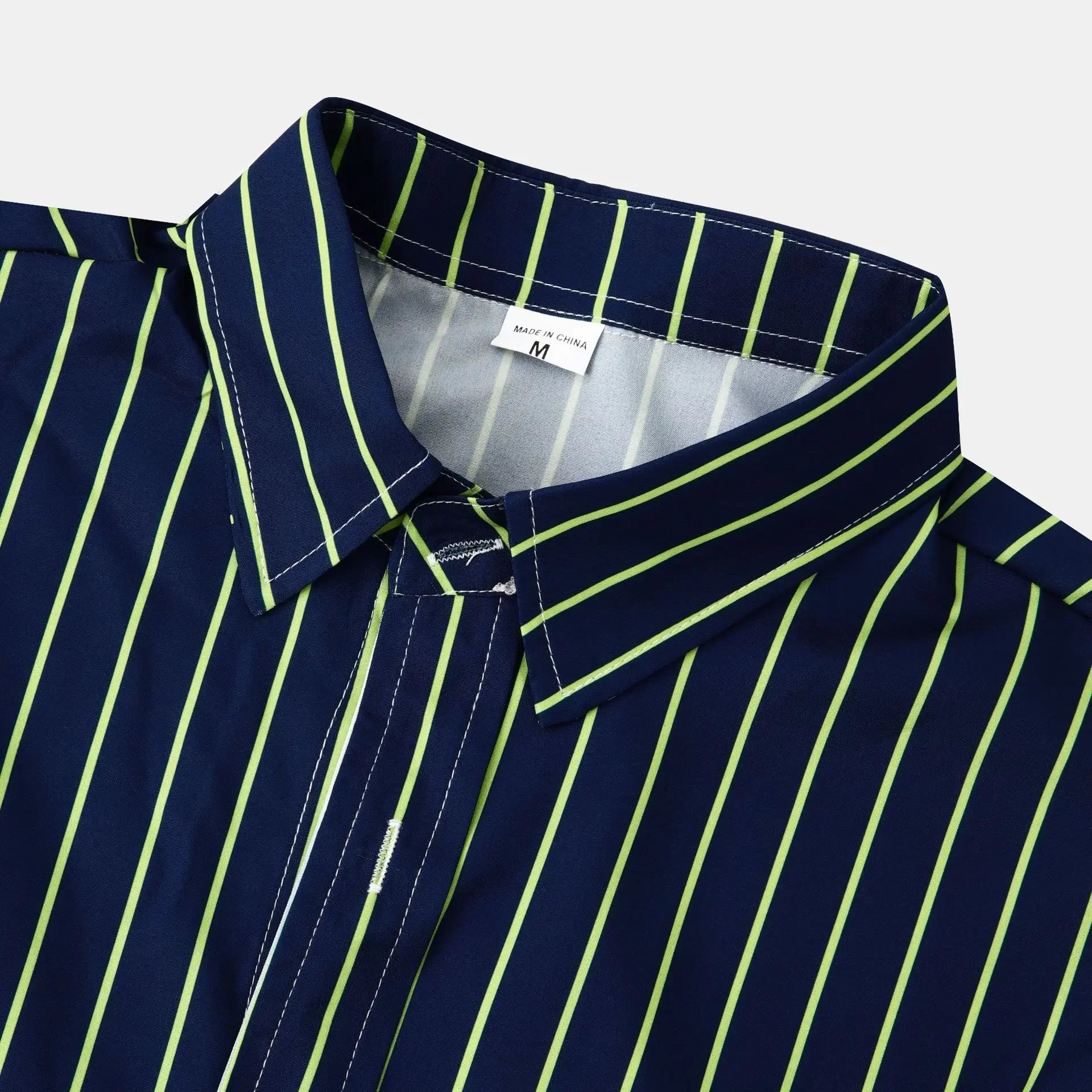 Men's Striped Button-Down Shirt, image 3