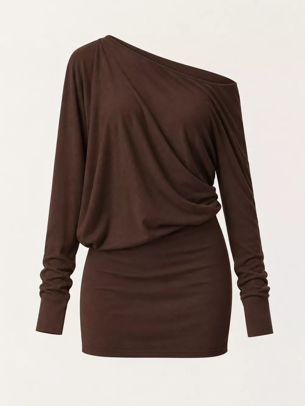 One Shoulder Knit Mini Dress, image 23