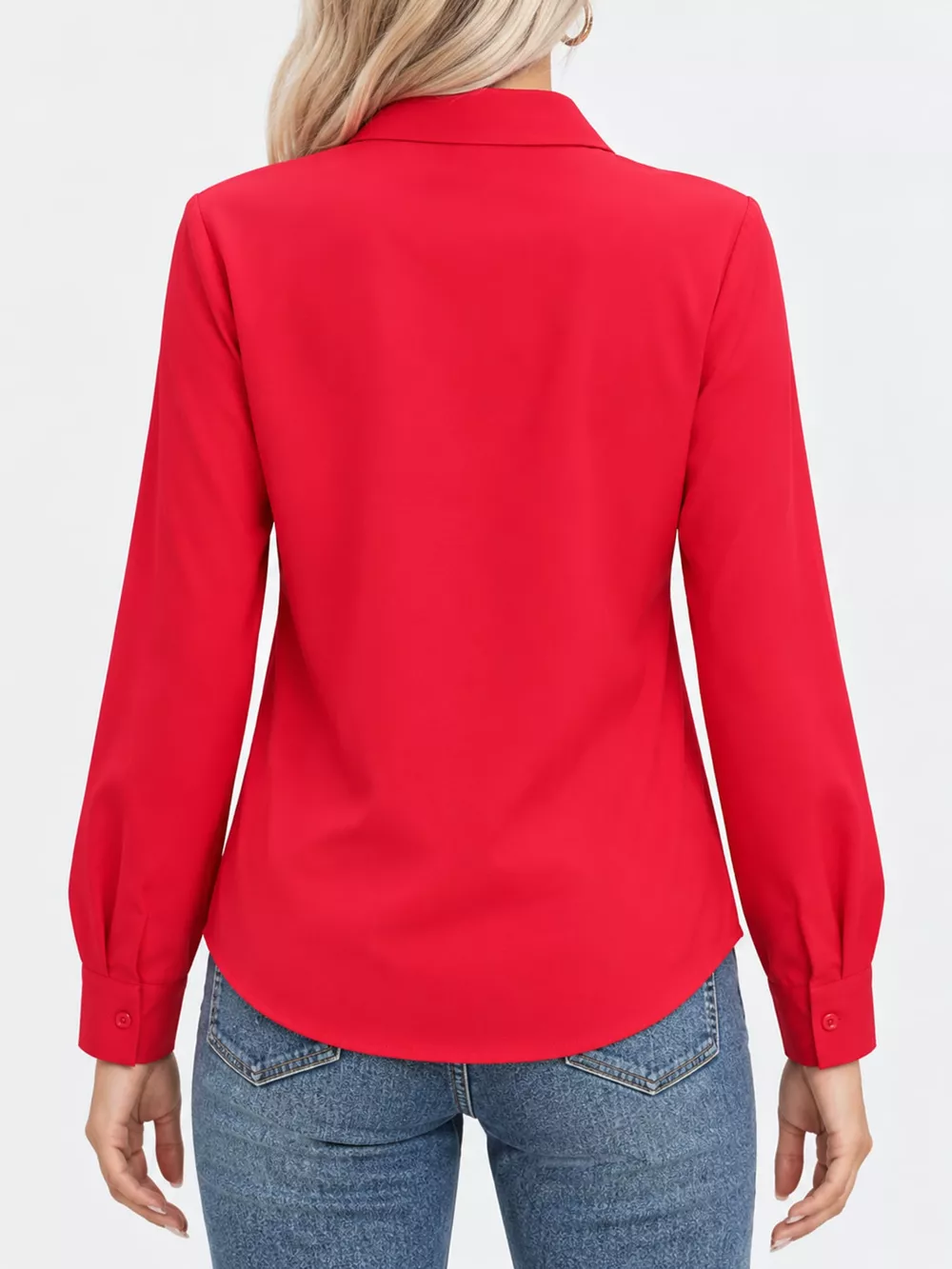 Full Size Button-Down Long Sleeve Shirt Plus Size, image 17