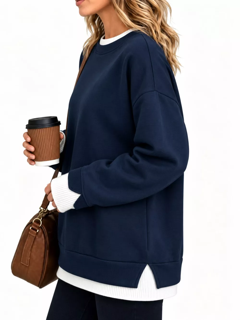 Full Size Layered Look Crew Neck Sweatshirt Plus Size, image 9