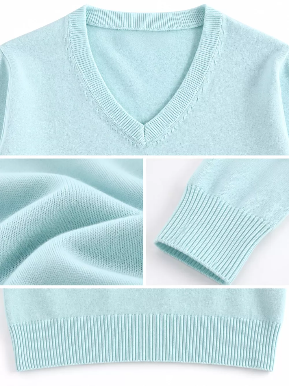 Full Size V-Neck Long Sleeve Sweater Plus Size, image 48