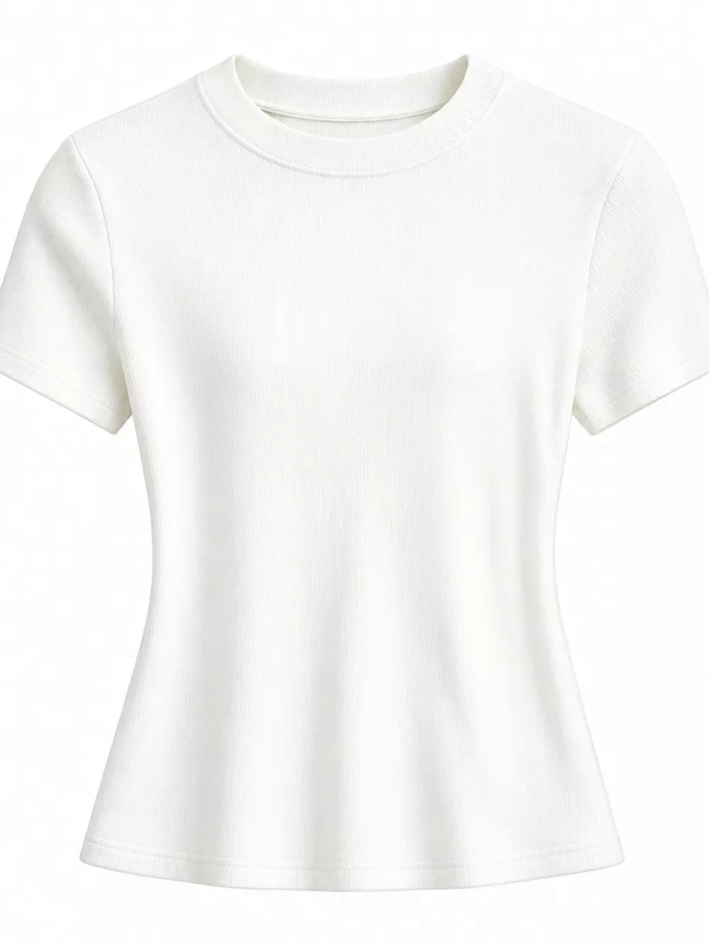 Slim-Fit Crew Neck Basic T-Shirt, image 6